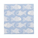 10 x 20 Servietten, 3-lagig 1/4-Falz 33 cm x 33 cm "Fish"