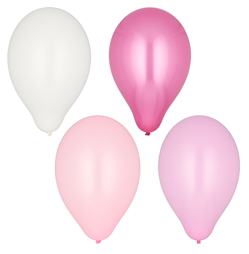 [37111] 5 x 16 Luftballons Ø 25 cm farbig sortiert "Pink-Mix"