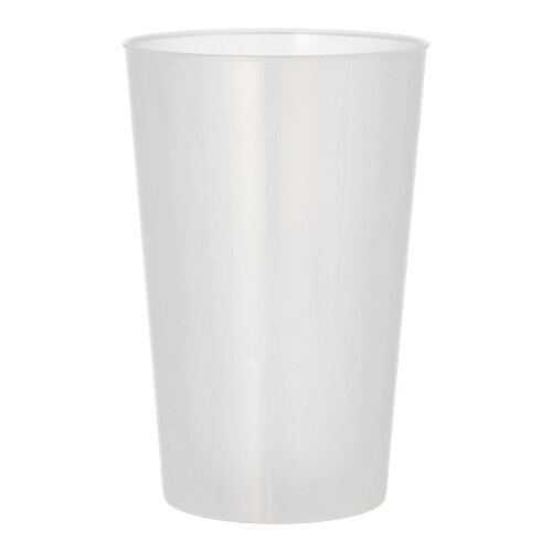 [37198] 12 x 12 Mehrweg-Trinkbecher PP 0,5 l Ø 9,2 cm · 13,9 cm transluzent extra stabil