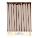 2 x 50 Leuchterkerzen Ø 2,2 cm · 25 cm greige