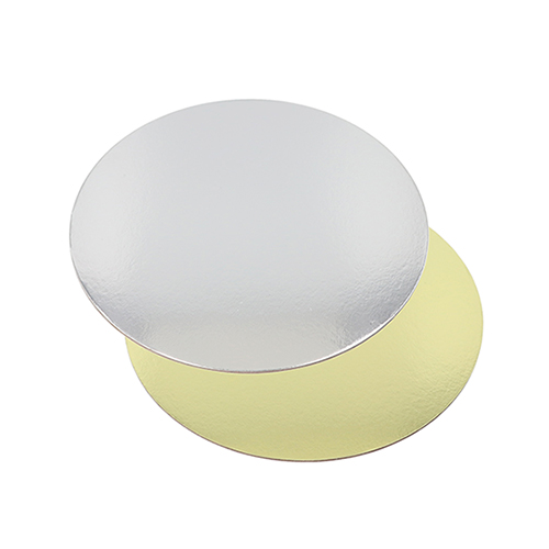 [37321] 2 x 25 Tortenplatten rund Ø 20 cm · 0,3 cm gold/silber