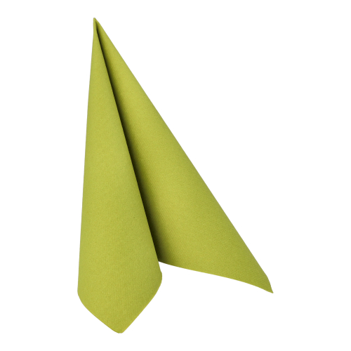 [81749] 5 x 50 Servietten "ROYAL Collection" 1/4-Falz 40 cm x 40 cm olivgrün