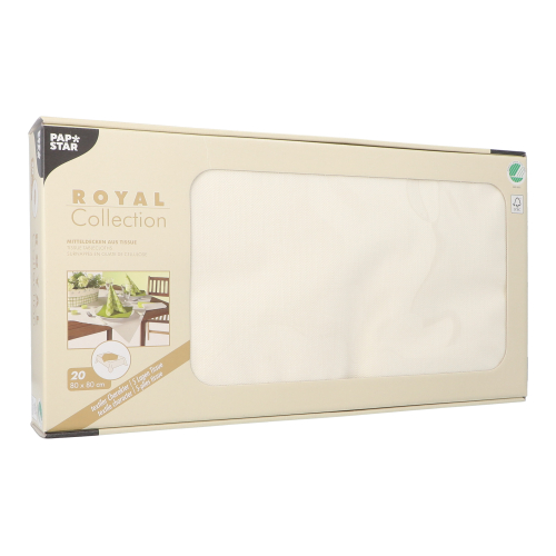 [81888] 5 x 20 Mitteldecken, Tissue "ROYAL Collection" 80 cm x 80 cm champagner