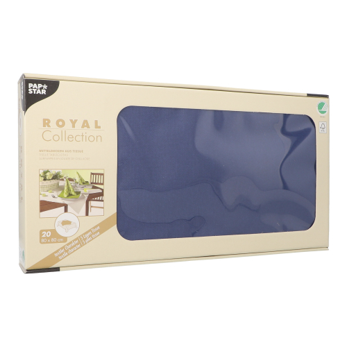 [81893] 5 x 20 Mitteldecken, Tissue "ROYAL Collection" 80 cm x 80 cm dunkelblau