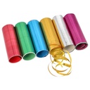 30 x Luftschlangen 4 m farbig sortiert "Metallic"