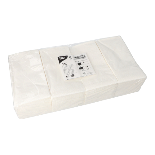 [82553] 8 x 250 Servietten, 2-lagig 1/8-Falz 40 cm x 40 cm weiss