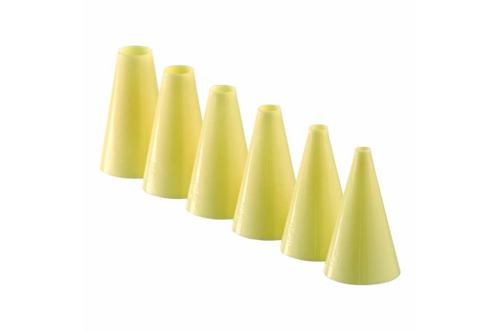 [196540] Lochtüllenset aus PP, Höhe 60 mm, elfenbein, 6-teilig