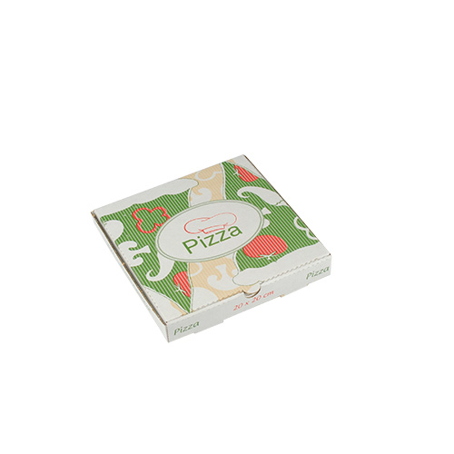 [84694] 100 Pizzakartons, Cellulose "pure" eckig 20 cm x 20 cm x 3 cm