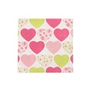 14 x 20 Servietten, 3-lagig 1/4-Falz 25 cm x 25 cm "Sweetheart"