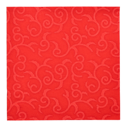 [84879] 5 x 50 Servietten "ROYAL Collection" 1/4-Falz 40 cm x 40 cm rot "Casali"