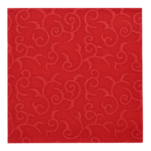 [84880] 5 x 50 Servietten "ROYAL Collection" 1/4-Falz 40 cm x 40 cm bordeaux "Casali"