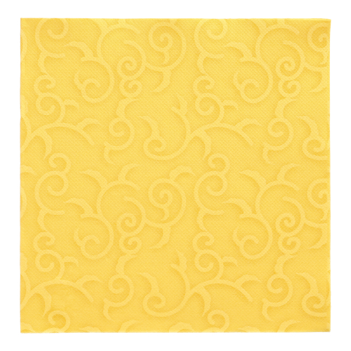 [84881] 5 x 50 Servietten "ROYAL Collection" 1/4-Falz 40 cm x 40 cm gelb "Casali"