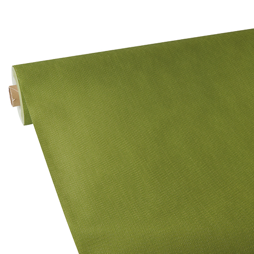 [84939] 2 x Tischdecke, stoffähnlich, Vlies "soft selection plus" 25 m x 1,18 m olivgrün