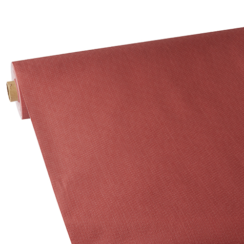 [84943] 2 x Tischdecke, stoffähnlich, Vlies "soft selection plus" 25 m x 1,18 m rot