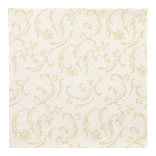 [84995] 5 x 50 Servietten "ROYAL Collection" 1/4-Falz 40 cm x 40 cm champagner "Damascato"