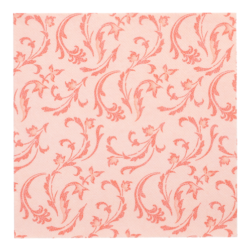 [84997] 5 x 50 Servietten "ROYAL Collection" 1/4-Falz 40 cm x 40 cm nektarine "Damascato"