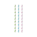 20 x 25 Trinkhalme, Papier Ø 6 mm · 20 cm farbig sortiert "Dots"