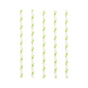 10 x 100 Trinkhalme, Papier Ø 6 mm · 20 cm "green Dots"