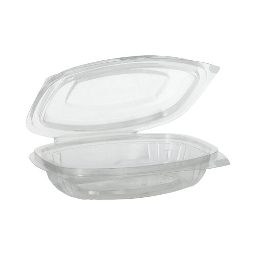 [85699] 6 x 50 Feinkost- und Salatschalen mit Klappdeckeln, PLA "pure" 250 ml 3,1 cm x 16,1 cm x 13,2 cm