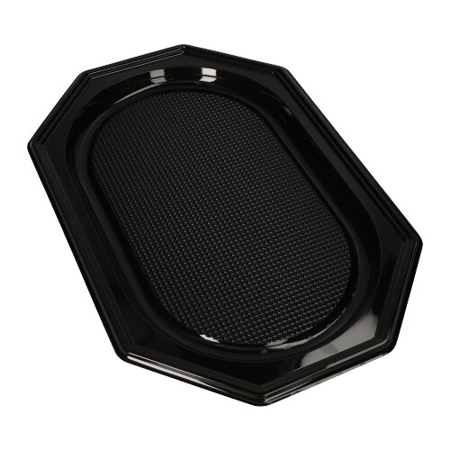 [86001] 10 x 10 Servierplatten, PET 45 cm x 30 cm schwarz