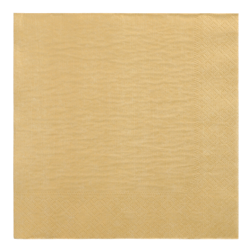 [86107] 15 x 20 Servietten, 3-lagig 1/4-Falz 40 cm x 40 cm gold