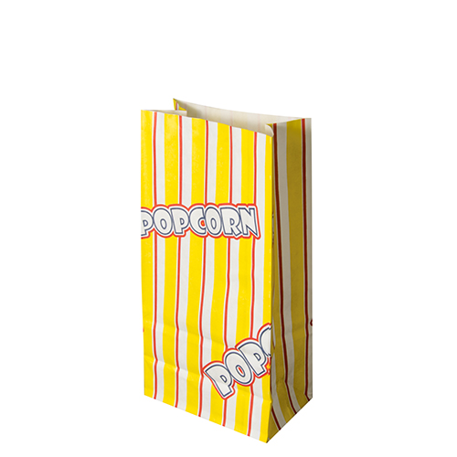 [86616] 10 x 100 Popcorn Tüten, Pergament-Ersatz 1,3 l 20,5 cm x 10,5 cm x 6 cm "Popcorn" fettdicht