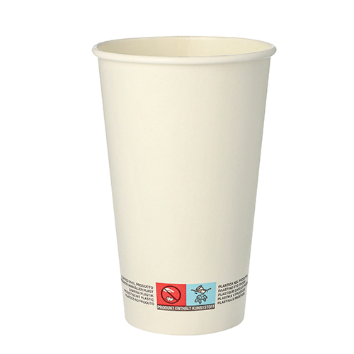 [87459] 20 x 50 Trinkbecher, Pappe 0,4 l Ø 9 cm · 13,9 cm weiss