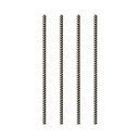 10 x 100 Trinkhalme, Papier Ø 6 mm · 20 cm schwarz/weiss "Zig-Zag"