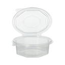10 x 50 Verpackungsbecher mit Klappdeckeln, PP 8-eckig 375 ml 4,2 cm x 11 cm x 11 cm transparent