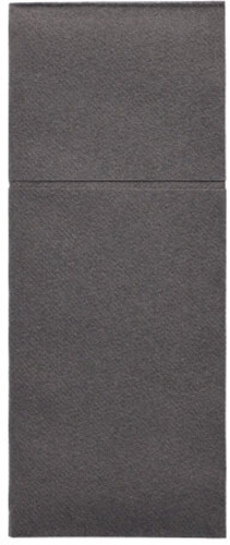 [87685] 4 x 100 Bestecktaschen, Airlaid 40 cm x 48 cm anthrazit "Premium" mit Besteckfalz