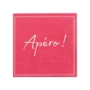 14 x 20 Servietten, 3-lagig 1/4-Falz 25 cm x 25 cm fuchsia "Apero"