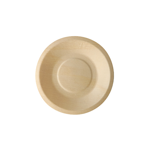 [87830] 10 x 50 Fingerfood - Teller, Holz "pure" rund Ø 14 cm · 2 cm