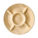 6 x 6 Teller, Palmblatt "pure" 5-geteilt Ø 24,5 cm · 2 cm