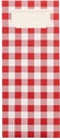 520 Bestecktaschen 20 cm x 8,5 cm rot "Vichy Karo" inkl. weißer Serviette
