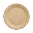 5 x 100 Teller, Pappe "pure" rund Ø 23 cm braun