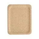 2 x 250 Teller, Pappe "pure" eckig 16,5 cm x 20 cm braun