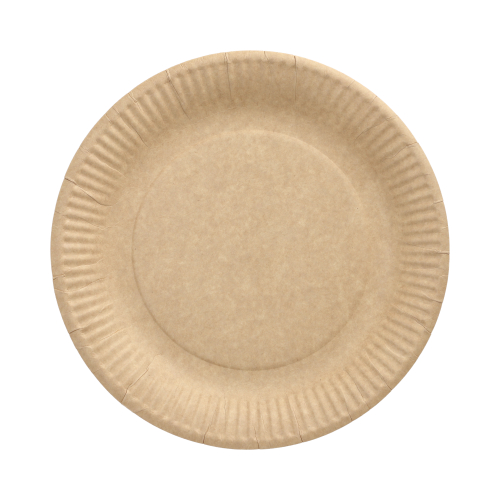 [88015] 20 x 20 Teller, Pappe "pure" rund Ø 23 cm braun