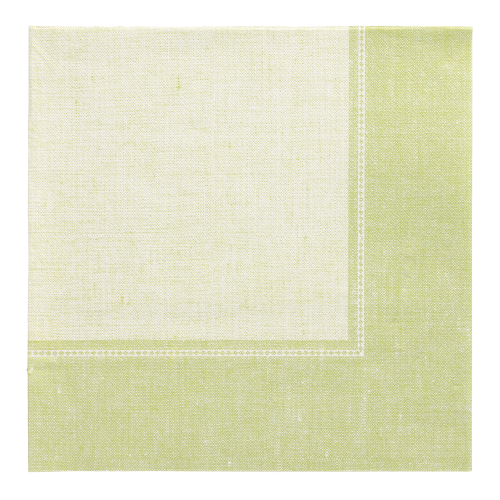 [88313] 5 x 50 Servietten "ROYAL Collection" 1/4-Falz 40 cm x 40 cm hellgrün "Linum"