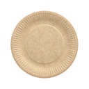 16 x 50 Teller, Pappe "pure" rund Ø 19 cm braun