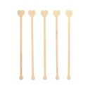 10 x 100 Getränke-Quirle, Bambus "pure" 20 cm "Heart"