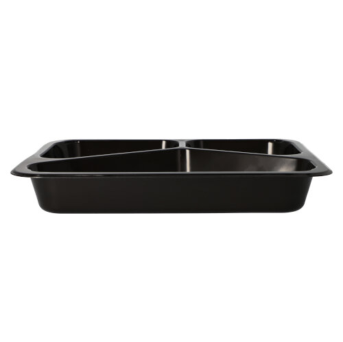 [88432] 10 x 50 Mikrowellenschalen, PP 3-geteilt 765 ml 3,2 cm x 22,7 cm x 17,8 cm schwarz