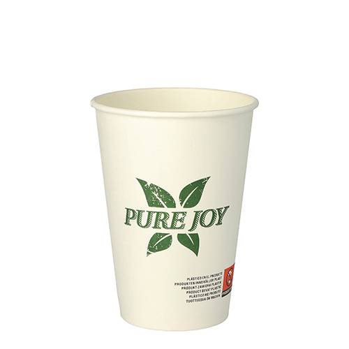 [88515] 20 x 50 Trinkbecher, Pappe 0,25 l Ø 8 cm · 10,8 cm weiss "Pure Joy"