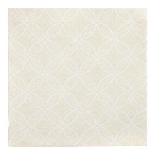 [88522] 5 x 50 Servietten "ROYAL Collection" 1/4-Falz 40 cm x 40 cm champagner "Circle Flowers"