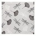 10 x 20 Servietten, 3-lagig 1/4-Falz 40 cm x 40 cm grau "Ginko"