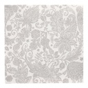 5 x 50 Servietten "ROYAL Collection" 1/4-Falz 40 cm x 40 cm grau "Paisley"
