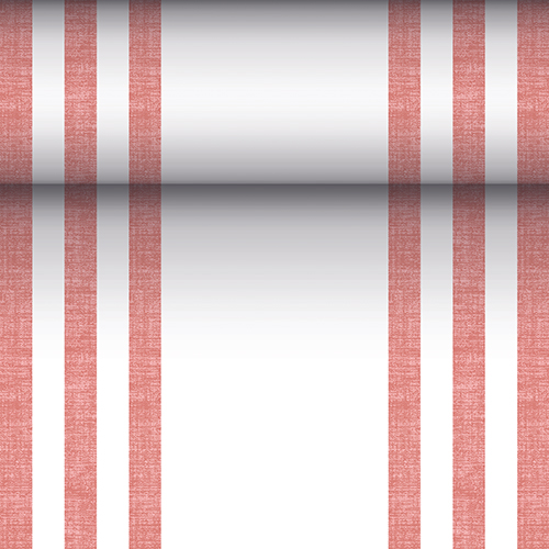 [88757] 4 x Tischläufer, stoffähnlich, PV-Tissue Mix "ROYAL Collection" 24 m x 40 cm bordeaux "Lines"