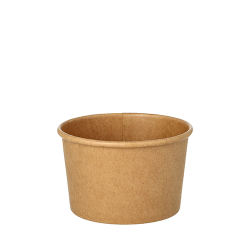[88906] 20 x 25 Suppenbecher, Pappe rund 230 ml Ø 9,8 cm · 6 cm braun