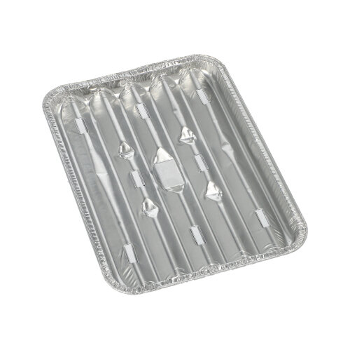 [89096] 12 x 10 Grillschalen, Alu eckig 1,4 cm x 16,3 cm x 22,7 cm
