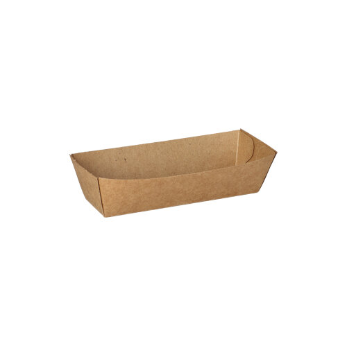 [89101] 12 x 50 Snacktrays, Pappe "pure" 3 cm x 3,3 cm x 10,5 cm braun