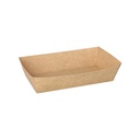 10 x 50 Snacktrays, Pappe "pure" 3,8 cm x 8,5 cm x 15,5 cm braun